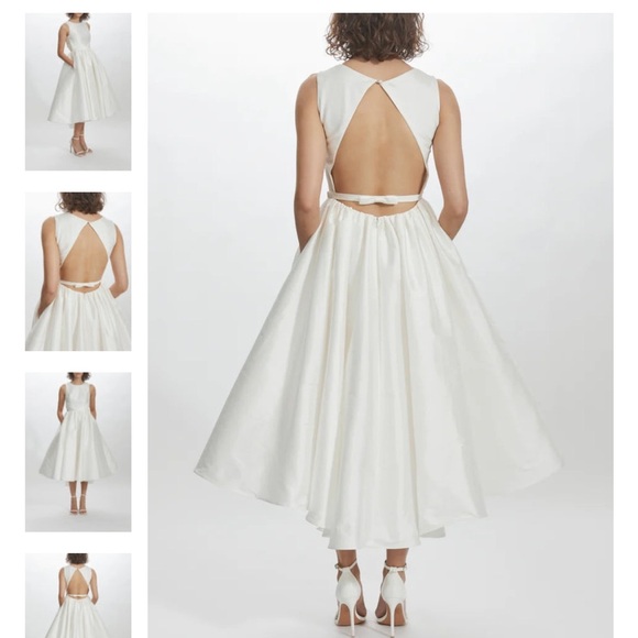 Amsale Little White Dress LW212 NWT Size 8 In Ivory White Anthropologie Bhldn - Picture 1 of 14